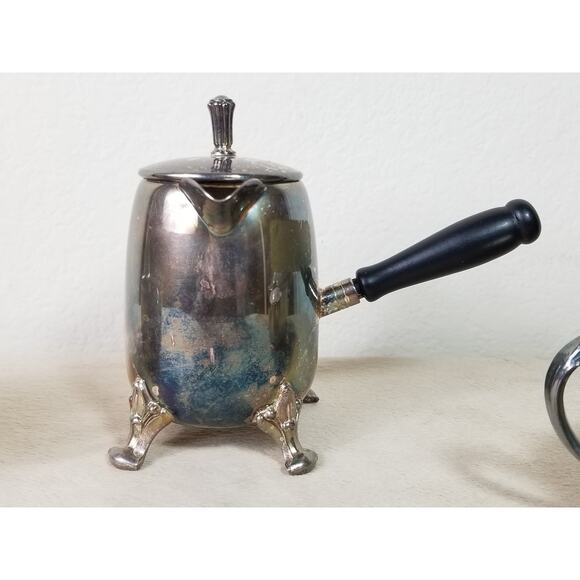 Sheridan Silverplate Sugar Bowl Creamer Coffee Pourer Vintage Collectible - Picture 4 of 15